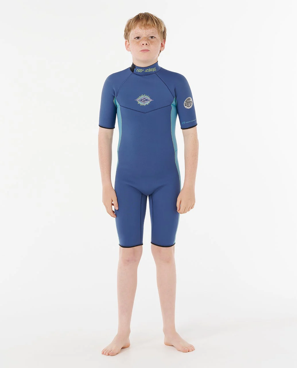 Boys Dawn Patrol Short Sleeve 2mm Back Zip Spring Suit Wetsuit
