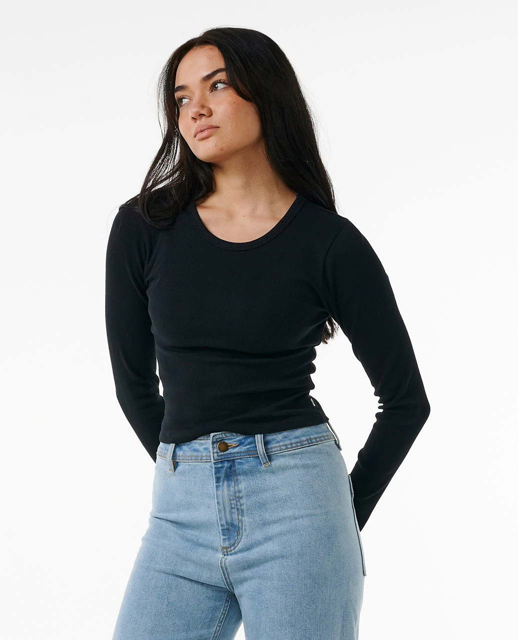 Classic Ribbed Long Sleeve Tee - Image 2