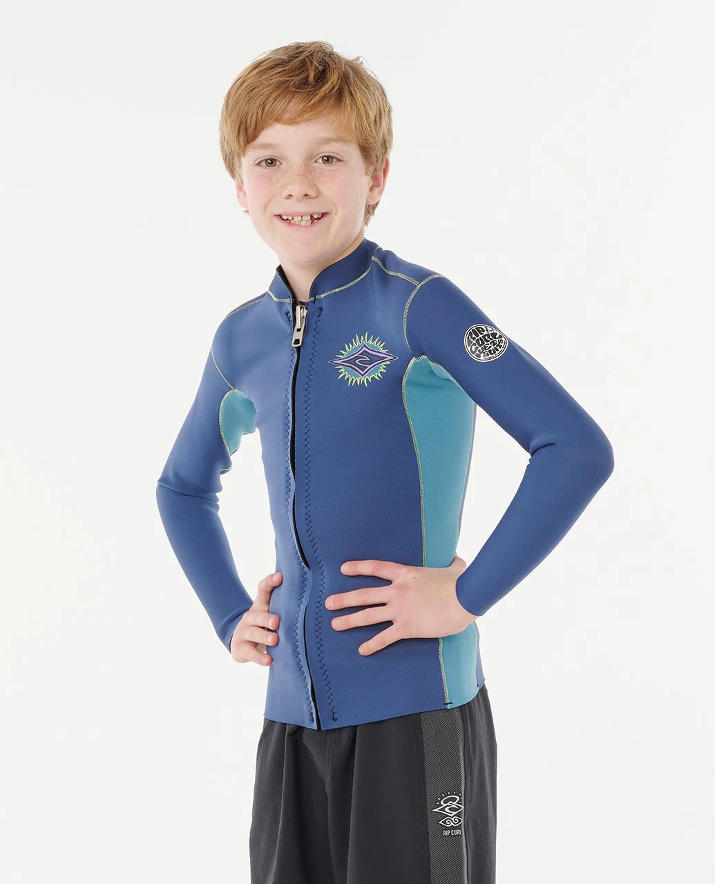 Kids Dawn Patrol Front Zip Surf Jacket - Image 2