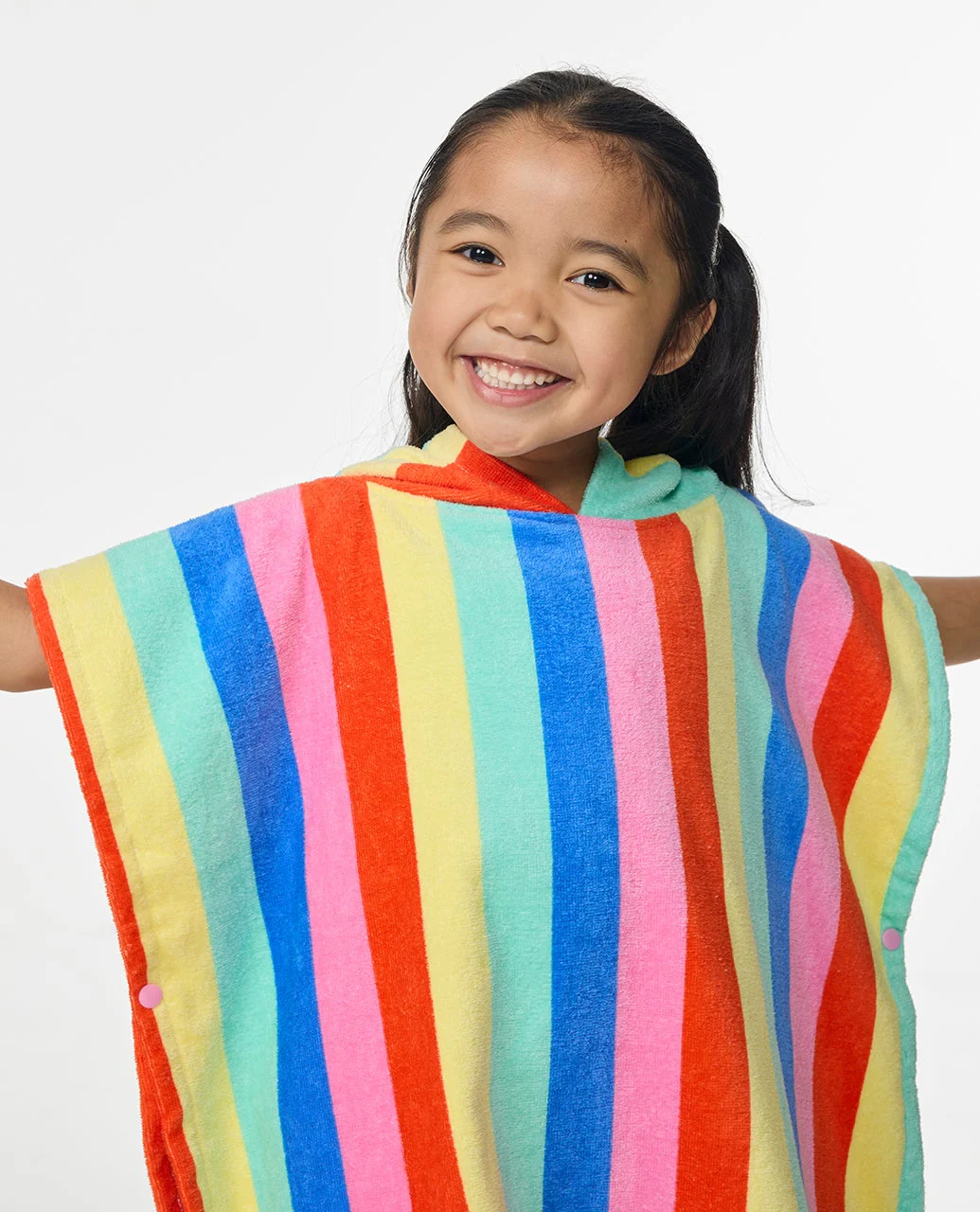 Mixed Snap Hooded Towel - Girl - Image 4